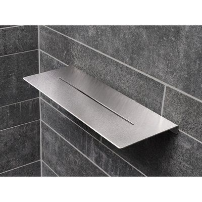 Полка для душа нержавеющая сталь. Закладная 135*300 KBSTS.102